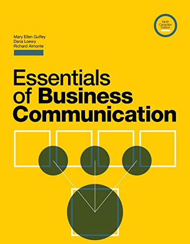 Essentials of Business Communication 9th Canadian