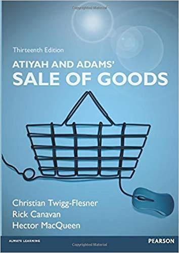 Atiyah And Adams Sale Of Goods 13Th