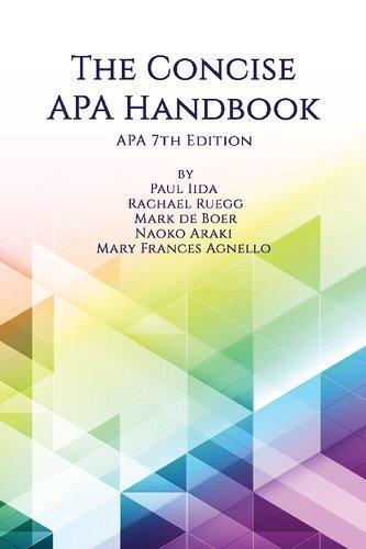 The Concise Apa Handbook Apa 7Th