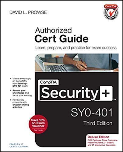 Comptia Security Sy0 401 Cert Guide Deluxe 3Rd 3Rd