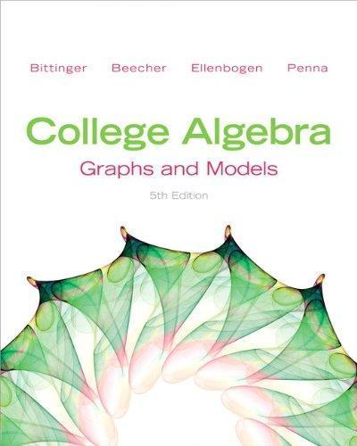 College Algebra Graphs And Models 5Th