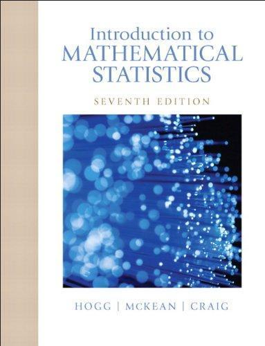 Introduction To Mathematical Statistics 7Th