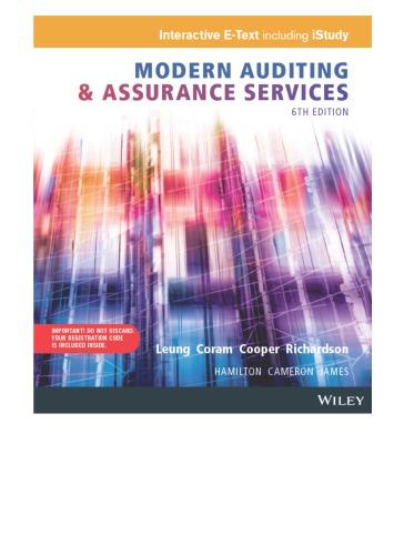 Modern Auditing And Assurance Services 6Th