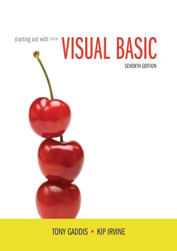 Starting Out With Visual Basic 7Th