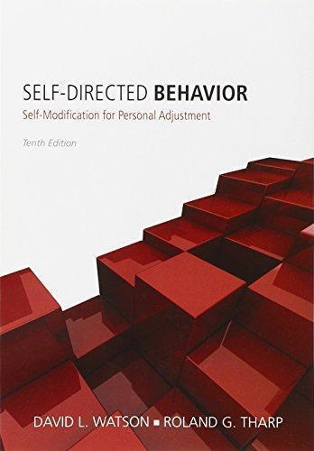 Self Directed Behavior Self Modification For Personal Adjustment 10Th