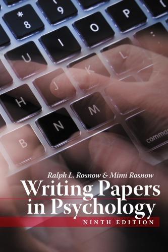 Writing Papers In Psychology 9th