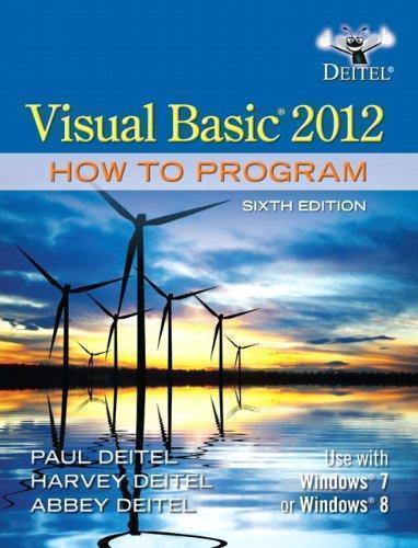 Visual Basic 2012 How To Program 6Th
