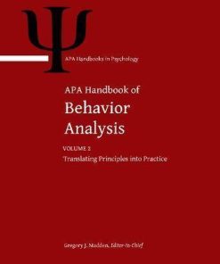 Apa Handbook Of Behavior Analysis Volume 2