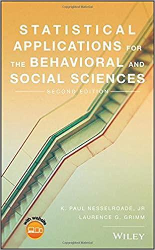 Statistical Applications For The Behavioral And Social Sciences 2Nd