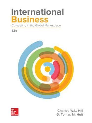 International Business Competing in the Global Marketplace 8211 12th