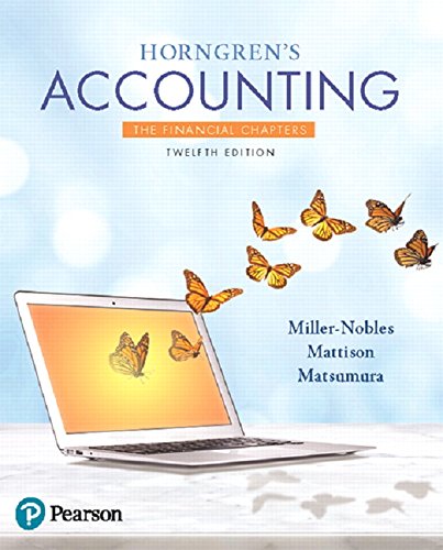 Horngren8217s Accounting The Financial Chapters 12th