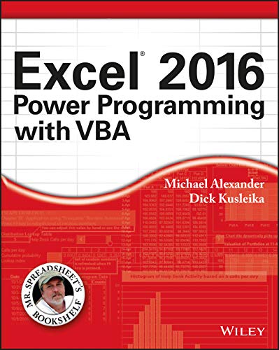 Excel 2016 Power Programming with VBA 8211 1st