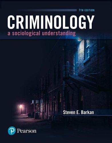Criminology A Sociological Understanding 8211 7th