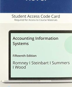 Accounting Information Systems 15th by Marshall B Romney