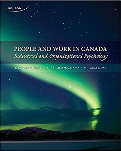 People and Work in Canada Industrial and Organizational Psychology