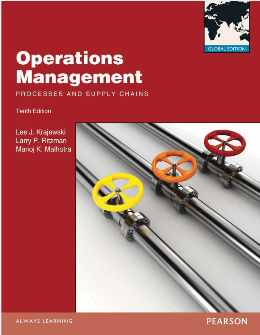 Operations Management Processes And Supply Chains 10Th