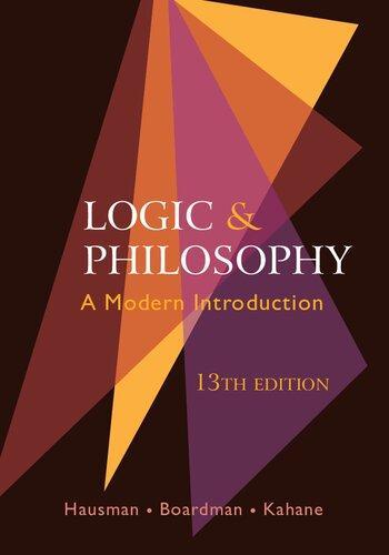 Logic And Philosophy A Modern Introduction 13Th