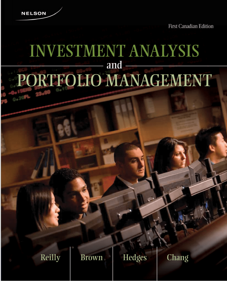 Investment Analysis and Portfolio Management 1st Canadian