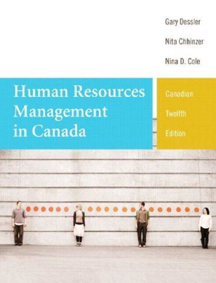 Human Resources Management in Canada 12th 12E