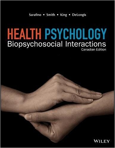Health Psychology Canadian by Edward P Sarafino