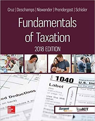 Fundamentals of Taxation 2018 11th by Ana Cruz